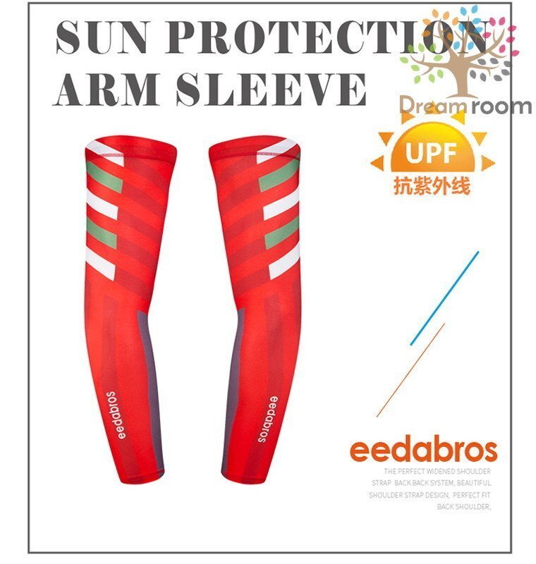 99％UVカット！EEDA デザインアームカバー F-083【L】サポーター 腕カバー 日焼け 紫外線防止 吸汗速干 スポーツ 乗馬 ゴルフ