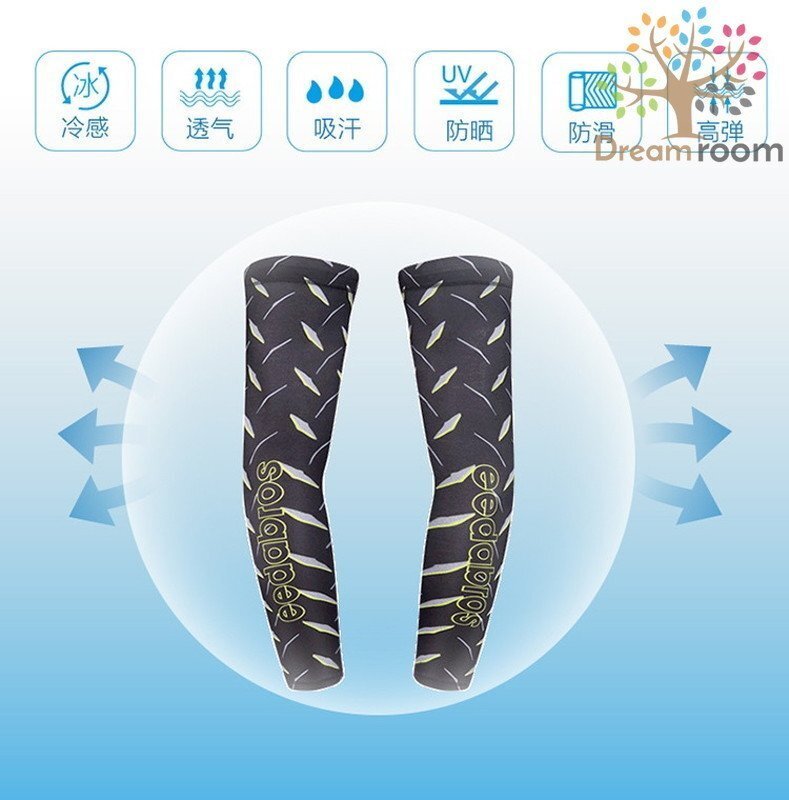 99％UVカット！EEDA デザインアームカバー F-068【S】サポーター 腕カバー 日焼け 紫外線防止 吸汗速干 スポーツ 乗馬 ゴルフ