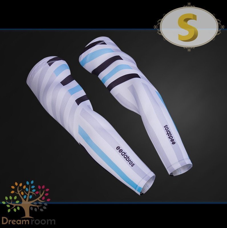 99％UVカット！EEDA デザインアームカバー F-056【S】サポーター 腕カバー 日焼け 紫外線防止 吸汗速干 スポーツ 乗馬 ゴルフ