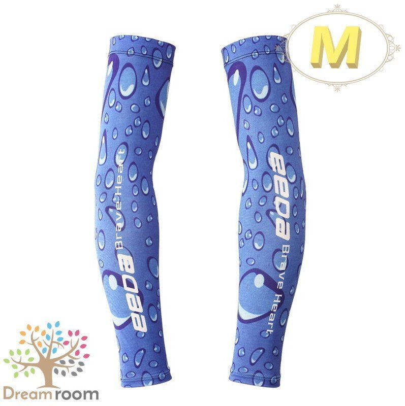 99％UVカット！EEDA デザインアームカバー F-078【M】サポーター 腕カバー 日焼け 紫外線防止 吸汗速干 スポーツ 乗馬 ゴルフ