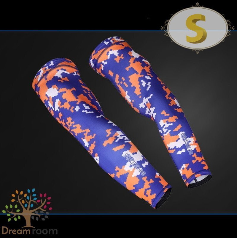 99％UVカット！EEDA デザインアームカバー F-058【S】サポーター 腕カバー 日焼け 紫外線防止 吸汗速干 スポーツ 乗馬 ゴルフ