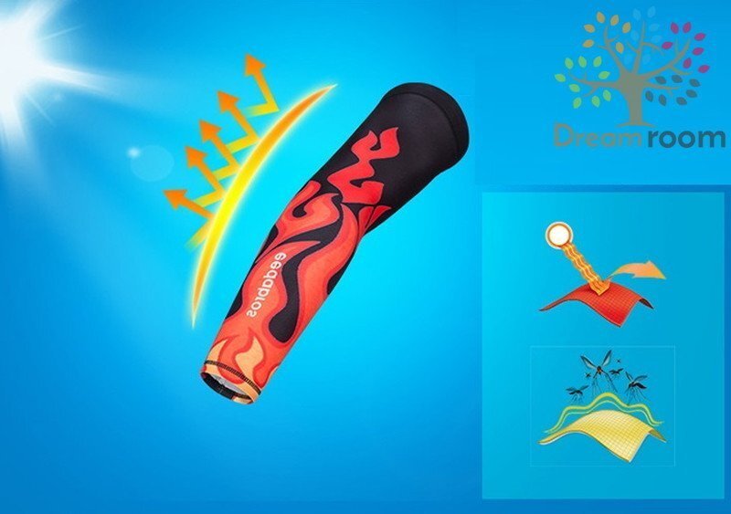 99％UVカット！EEDA デザインアームカバー F-087【S】サポーター 腕カバー 日焼け 紫外線防止 吸汗速干 スポーツ 乗馬 ゴルフ