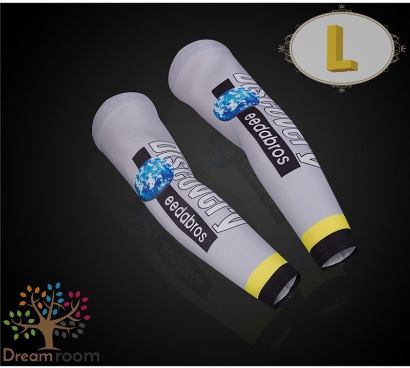 99％UVカット！EEDA デザインアームカバー F-088【L】サポーター 腕カバー 日焼け 紫外線防止 吸汗速干 スポーツ 乗馬 ゴルフ