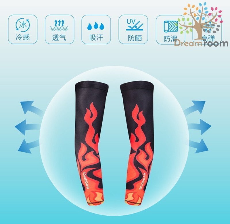 99％UVカット！EEDA デザインアームカバー F-087【S】サポーター 腕カバー 日焼け 紫外線防止 吸汗速干 スポーツ 乗馬 ゴルフ