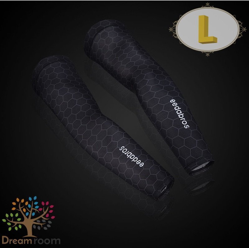 99％UVカット！EEDA デザインアームカバー F-040【L】サポーター 腕カバー 日焼け 紫外線防止 吸汗速干 スポーツ 乗馬 ゴルフ