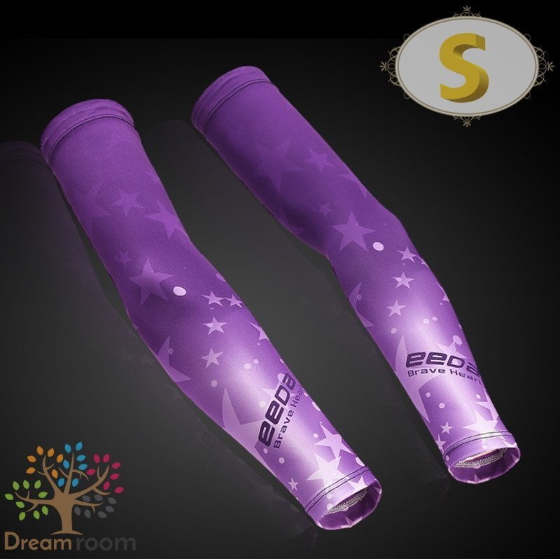 99％UVカット！EEDA デザインアームカバー F-077【S】サポーター 腕カバー 日焼け 紫外線防止 吸汗速干 スポーツ 乗馬 ゴルフ