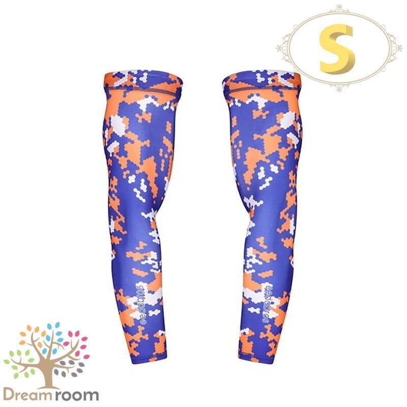 99％UVカット！EEDA デザインアームカバー F-058【S】サポーター 腕カバー 日焼け 紫外線防止 吸汗速干 スポーツ 乗馬 ゴルフ