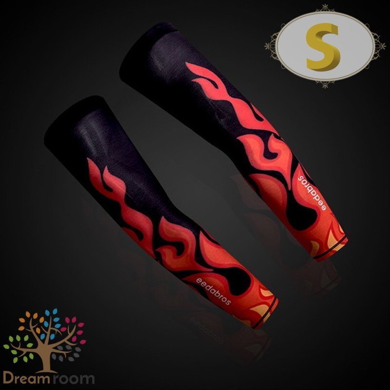 99％UVカット！EEDA デザインアームカバー F-087【S】サポーター 腕カバー 日焼け 紫外線防止 吸汗速干 スポーツ 乗馬 ゴルフ