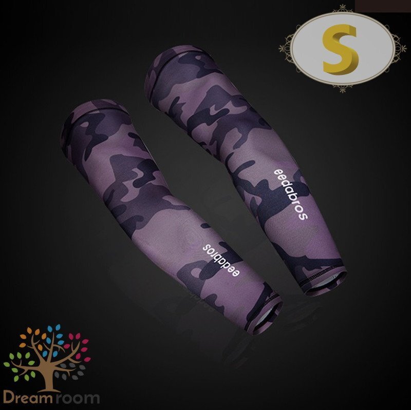 99％UVカット！EEDA デザインアームカバー F-073【S】サポーター 腕カバー 日焼け 紫外線防止 吸汗速干 スポーツ 乗馬 ゴルフ