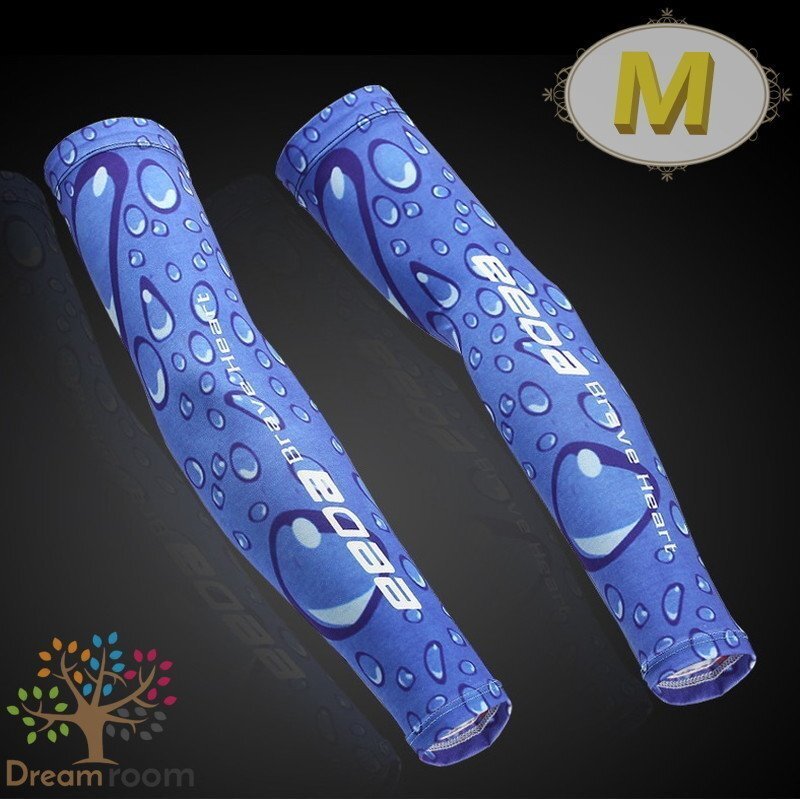 99％UVカット！EEDA デザインアームカバー F-078【M】サポーター 腕カバー 日焼け 紫外線防止 吸汗速干 スポーツ 乗馬 ゴルフ