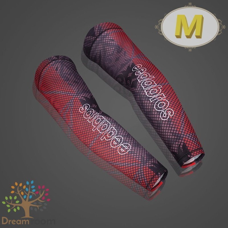 99％UVカット！EEDA デザインアームカバー F-066【M】サポーター 腕カバー 日焼け 紫外線防止 吸汗速干 スポーツ 乗馬 ゴルフ