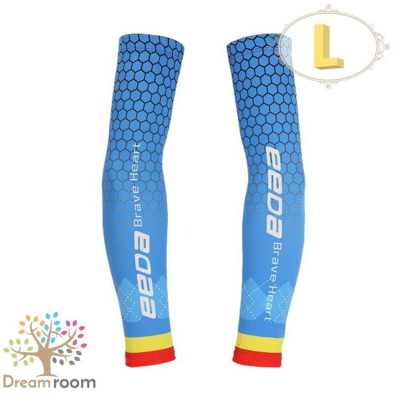 99％UVカット！EEDA デザインアームカバー F-031【L】サポーター 腕カバー 日焼け 紫外線防止 吸汗速干 スポーツ 乗馬 ゴルフ