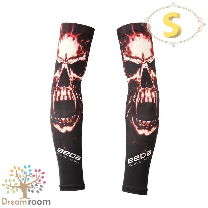 99％UVカット！EEDA デザインアームカバー F-044【S】サポーター 腕カバー 日焼け 紫外線防止 吸汗速干 スポーツ 乗馬 ゴルフ