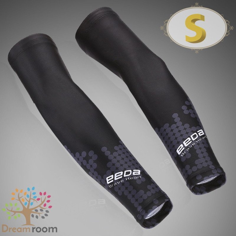 99％UVカット！EEDA デザインアームカバー F-079【S】サポーター 腕カバー 日焼け 紫外線防止 吸汗速干 スポーツ 乗馬 ゴルフ