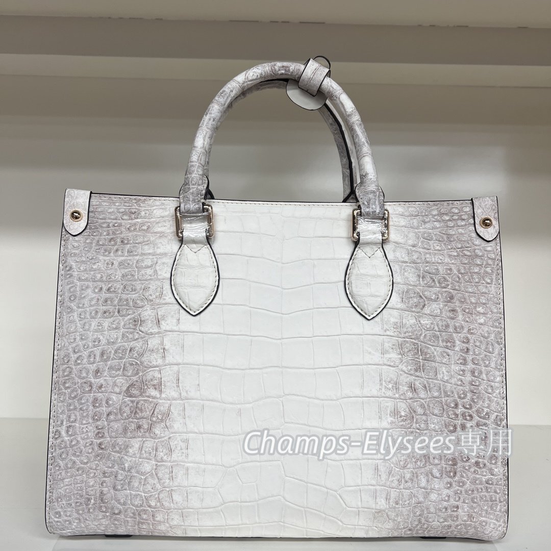 ヒマラヤクロコダイルレザー　ハンドバッグ　肩掛け　鰐革　本物　腹革　記念日ギフト　トートバッグ　多色あり