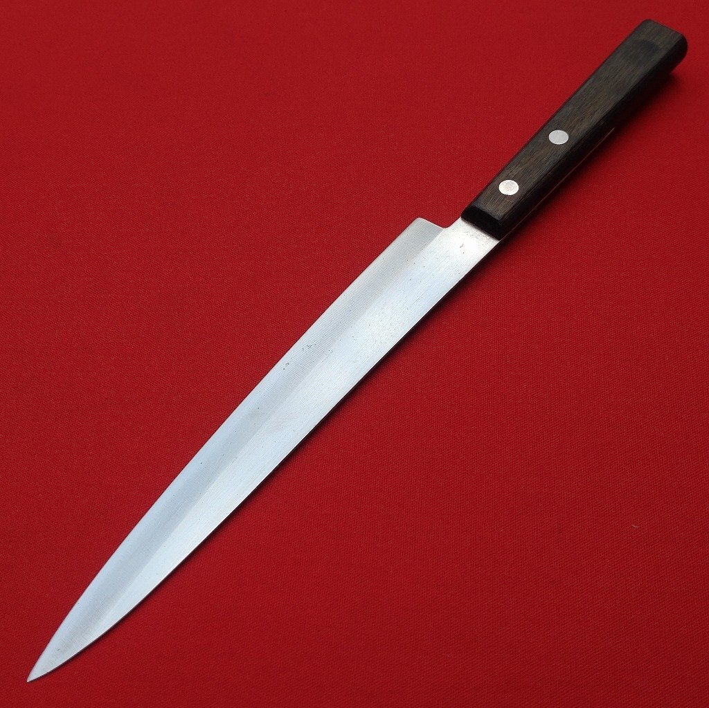 刺身包丁 スライサー 片刃 刃長約195㎜ 峰厚約1.5㎜ 柳刃包丁 調(diào)理器具 庖丁 刃物 【1861】