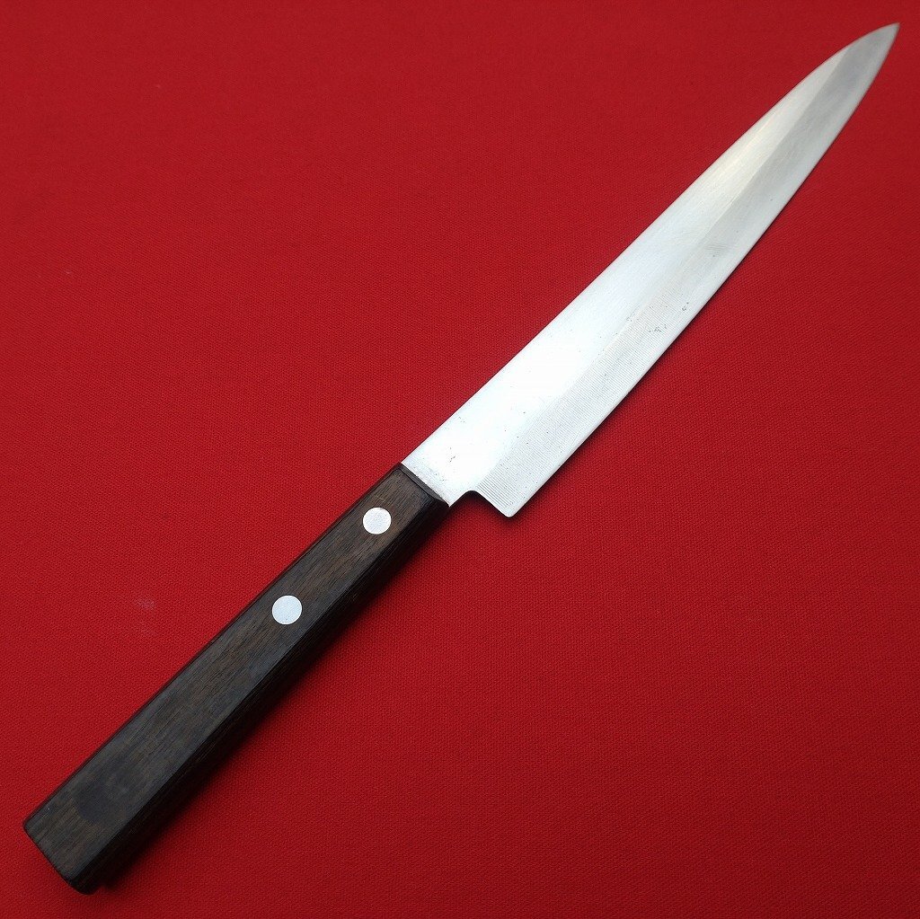 刺身包丁 スライサー 片刃 刃長約195㎜ 峰厚約1.5㎜ 柳刃包丁 調(diào)理器具 庖丁 刃物 【1861】