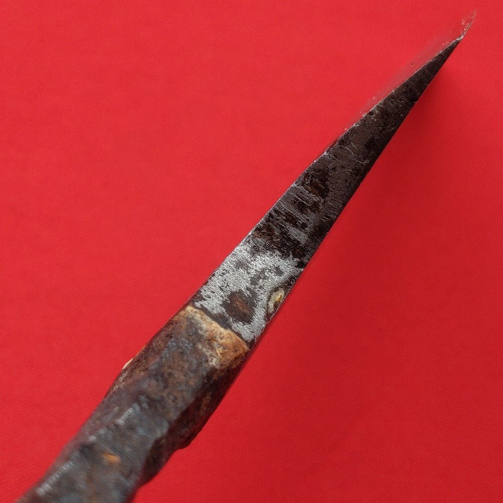 出刃包丁 堺正元作 刃長約180㎜ 峰厚最大約10㎜ 重量約320g 片刃 和包丁 柄無 調(diào)理器具 庖丁 刃物 日本制 【1871】