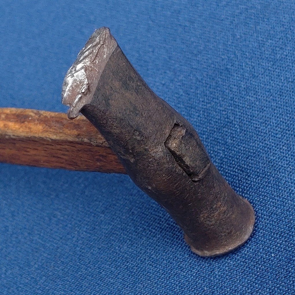 丸刃槌 小型玄能 細工槌 金鎚 金づち 玄翁 玄能 工具 日本制 頭約50㎜ 丸打面約14㎜ 全長約243㎜ 重量約55g 【1499】