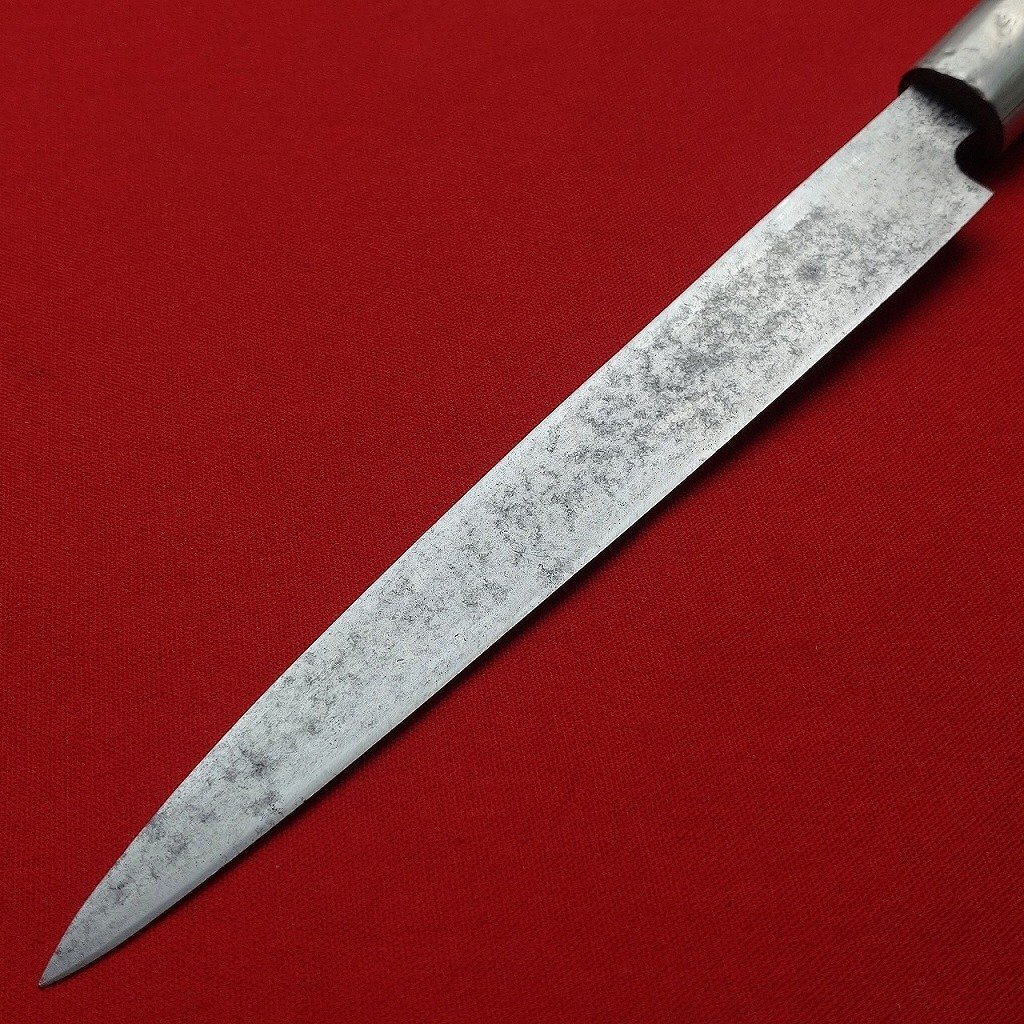 刺身包丁 在銘 刃長約192㎜ 峰厚約3㎜ 片刃 和包丁 柳刃包丁 正夫 調(diào)理器具 庖丁 刃物 日本制 　 【1501】