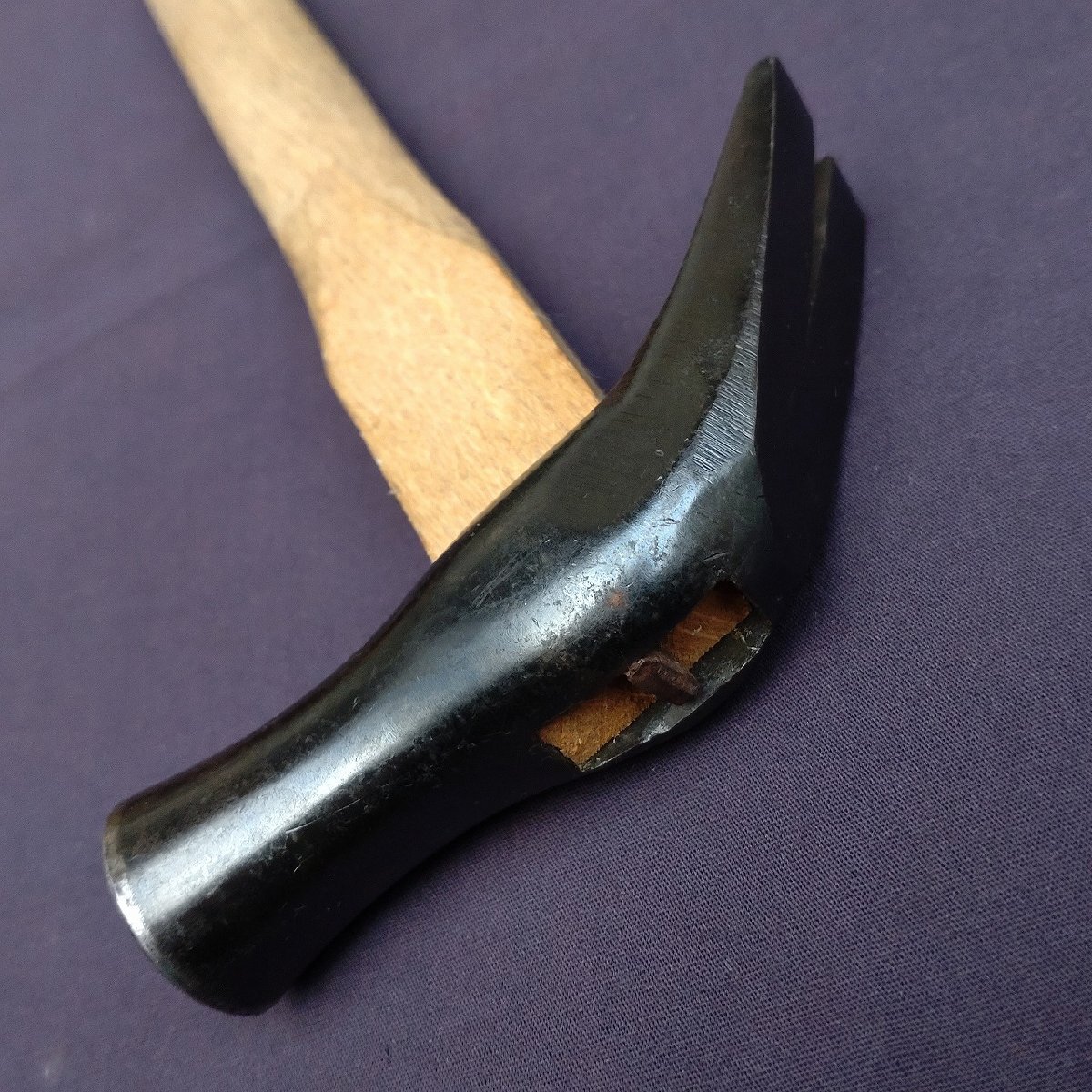 丸箱屋槌 在銘 金槌 金づち 玄翁 玄能 ハンマー 大工道具 工具 重量約370g 頭約105㎜ 打面約26㎜ 全長約335㎜ 【8612】