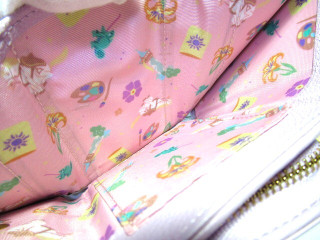 送無 25％引 サマンサタバサ 限定 塔の上のラプンツェル 牛革 三つ折り財布 折財布 ミニ財布 新品 証明書 包裝付 ディズニー プリンセス