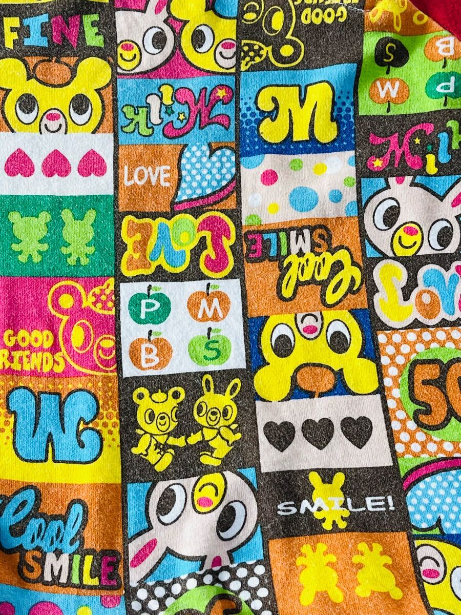 長袖ベビーロンパース 70サイズ　女の子　マルチカラー カバーオール