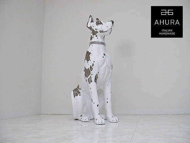 展示品 イタリア アウラ スワロフスキークリスタル使用グレートデン フィギュア 展示品 イタリア AHURA/アウラ スワロフスキークリスタル使用