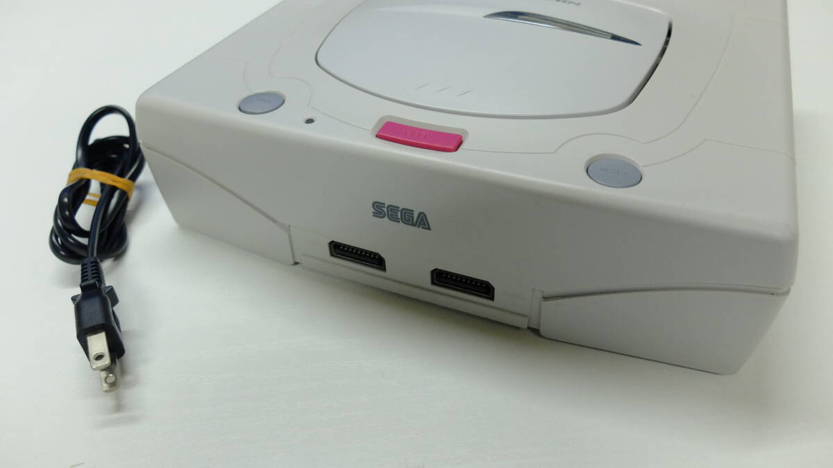 動作品】セガ セガサターン ホワイト HST-3220 パワーメモリー付属
