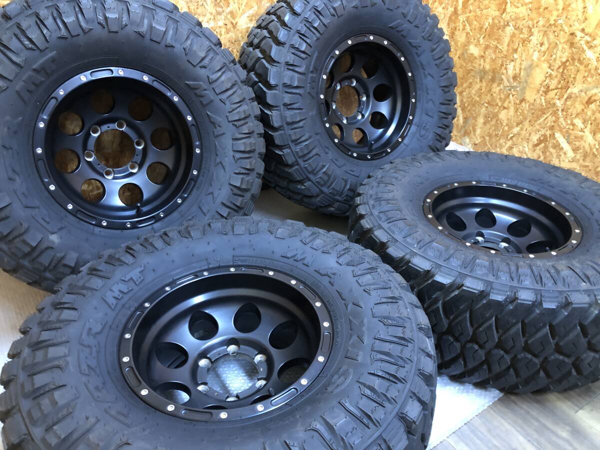 ☆ M/T ミッキートンプソン 風(fēng) 15インチ 8J -20 アルミ ホイール 139.7 MAXXIS マキシス 33×12.50R15 ハイラックス FJクルーザー ランクル