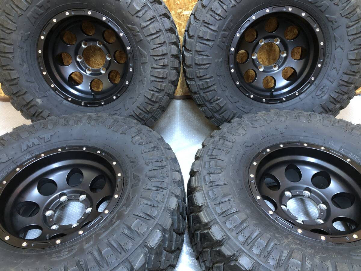☆ M/T ミッキートンプソン 風(fēng) 15インチ 8J -20 アルミ ホイール 139.7 MAXXIS マキシス 33×12.50R15 ハイラックス FJクルーザー ランクル