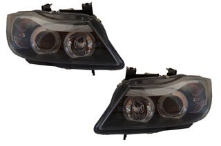 [3日限り] ヘッドライト エンジェルアイ プロジェクター ブラック BMW E90/E91 2005～2008 3シリーズ セダン/ツーリング