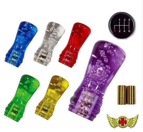 MADMAX トラック用品 ルーク シフトノブ 泡 100mm クリア 日野レンジャープロ用/変換アダプター付【送料800円】