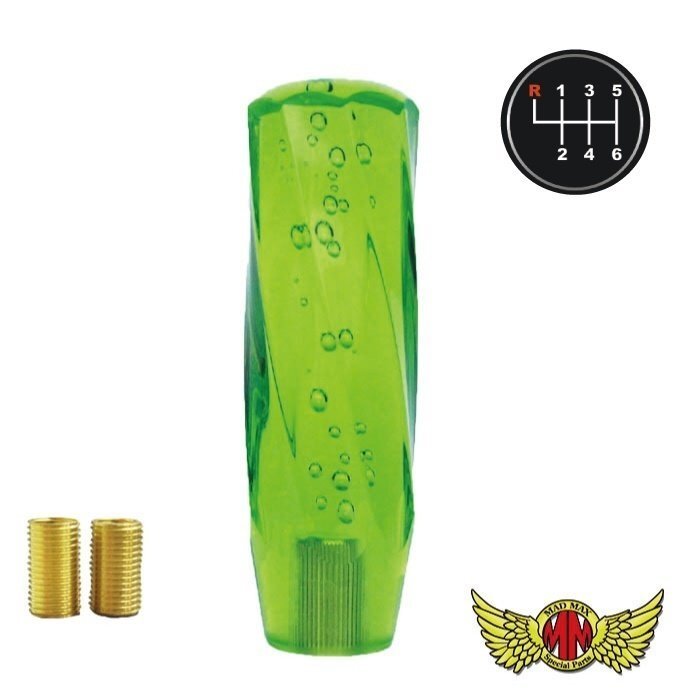 MADMAX トラック用品 ツイスト シフトノブ 泡 150mm グリーン UD ファインコンドル用/変換アダプター付【送料800円】
