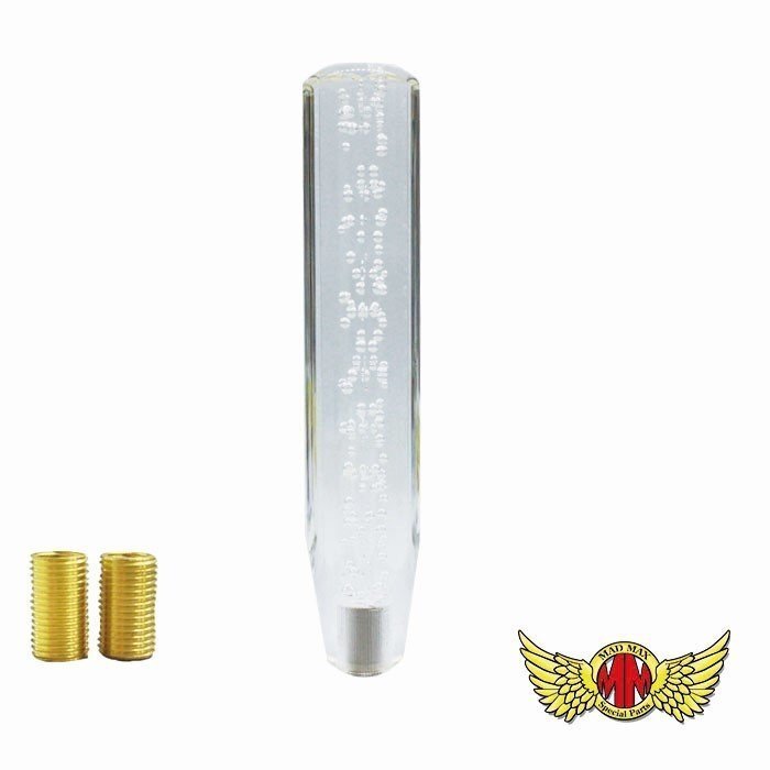 MADMAX トラック用品 クリスタル シフトノブ 泡 250mm クリア/ブルー 12x1.25/変換アダプター付 10x1.25 8x1.25【送料800円】