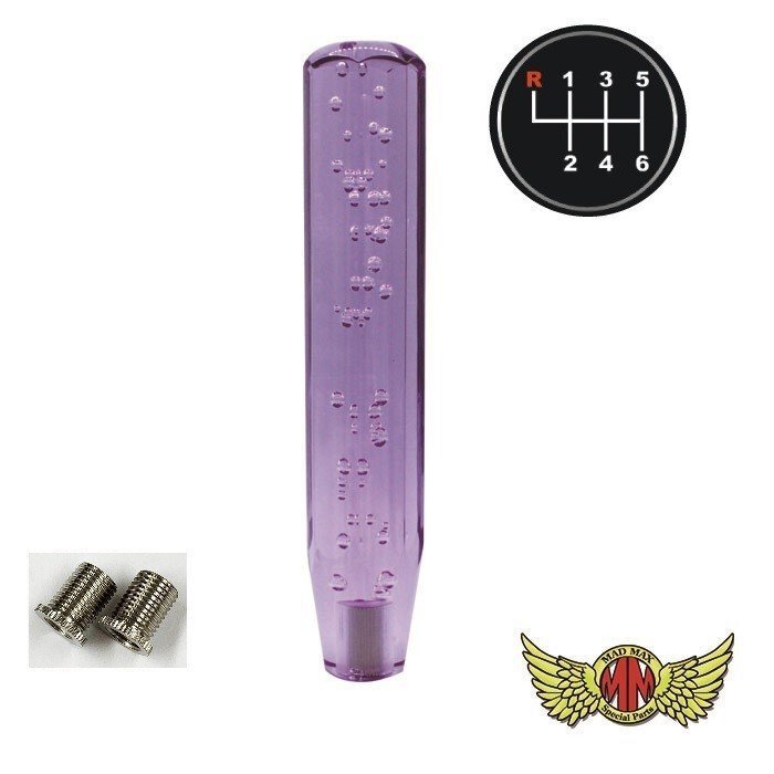 MADMAX トラック用品 クリスタル シフトノブ 泡 250mm パープル UD ファインコンドル用/変換アダプター付【送料800円】
