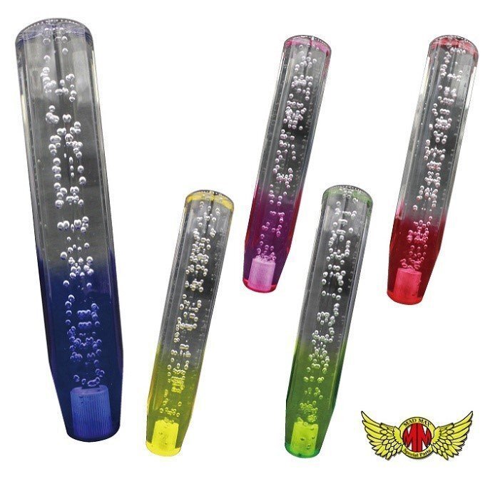 MADMAX トラック用品 クリスタル シフトノブ 泡 250mm クリア/ブルー 12x1.25/変換アダプター付 10x1.25 8x1.25【送料800円】