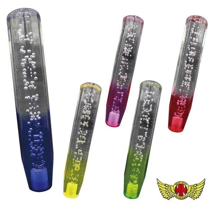 MADMAX トラック用品 クリスタル シフトノブ 泡 250mm クリア/グリーン 日野 プロフィア用/変換アダプター付【送料800円】