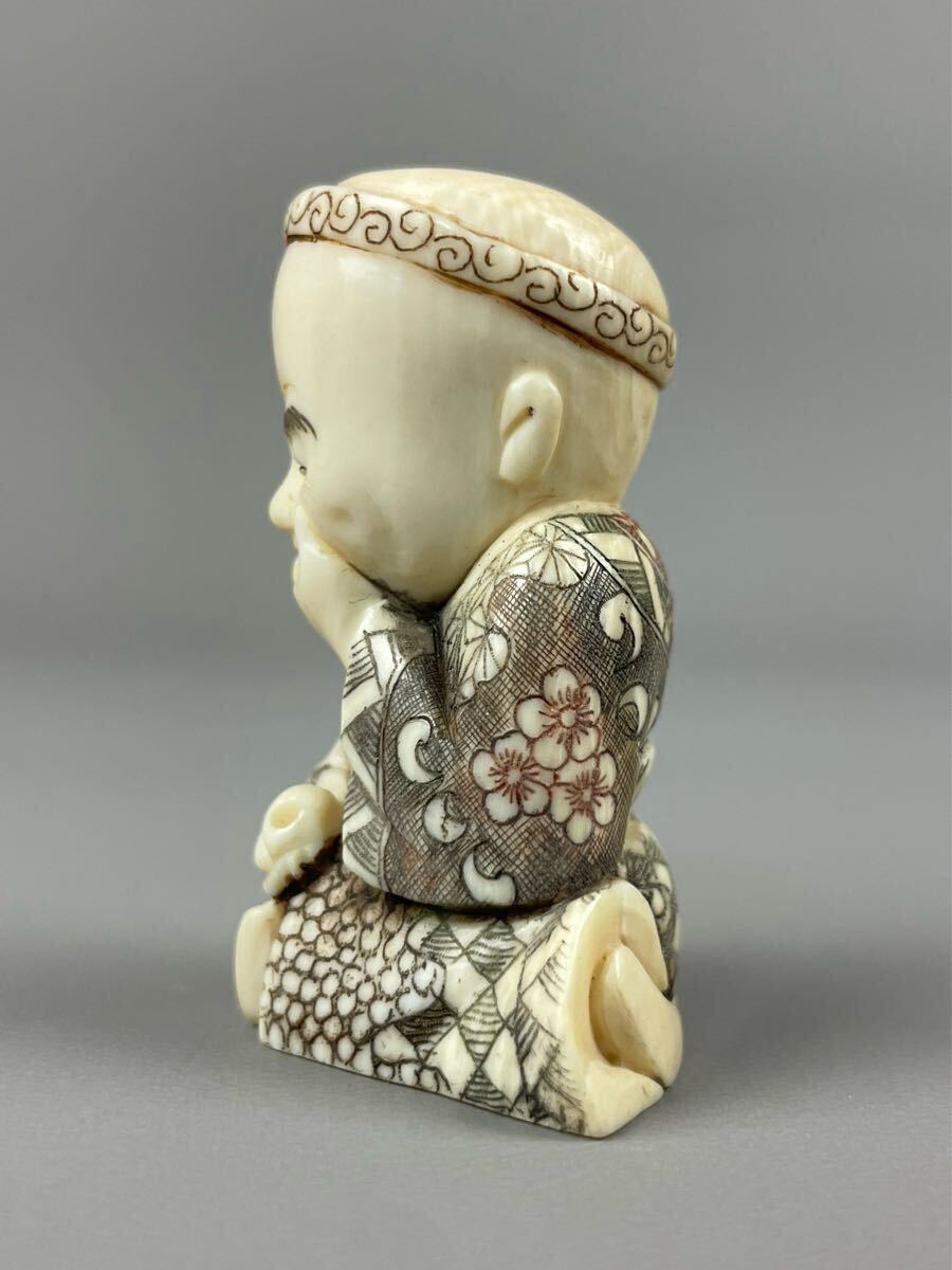  первоклассный товар высококлассный материалы времена netsuke Zaimei Matsuyama произведение [ родители .. ..] натуральный материалы маленький . скульптура античный .. предмет автор предмет антиквариат товар .. предмет старый изобразительное искусство украшение 