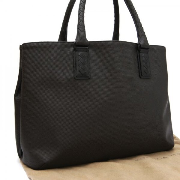 【使用わずか】 ボッテガヴェネタ BOTTEGA BENETA マルコポーロ ビジネスバッグ トートバッグ ブラウン PVC A4 大容量 メンズ 547