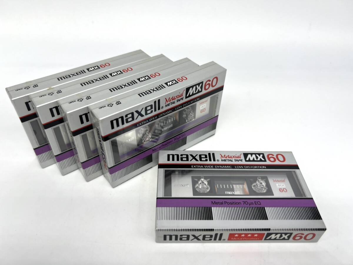 M366 【未開封】 maxell マクセル MX 60 METAXIAL METAL TAPE カセットテープ 5本セット