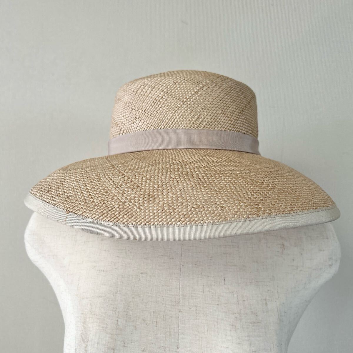 皇室御用達(dá) maxim マキシン Iwao Yamaguchi 麥わら帽子 天然草 レディースハット リボン