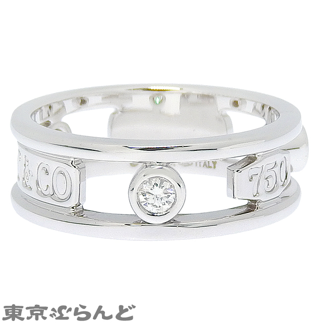 101784879 ティファニー TIFFANY&Co. 1837 エレメントリング 3PD ホワイトゴールド K18WG ダイヤモンド 11.5號(hào)相當(dāng) 指輪 レディース 仕上済