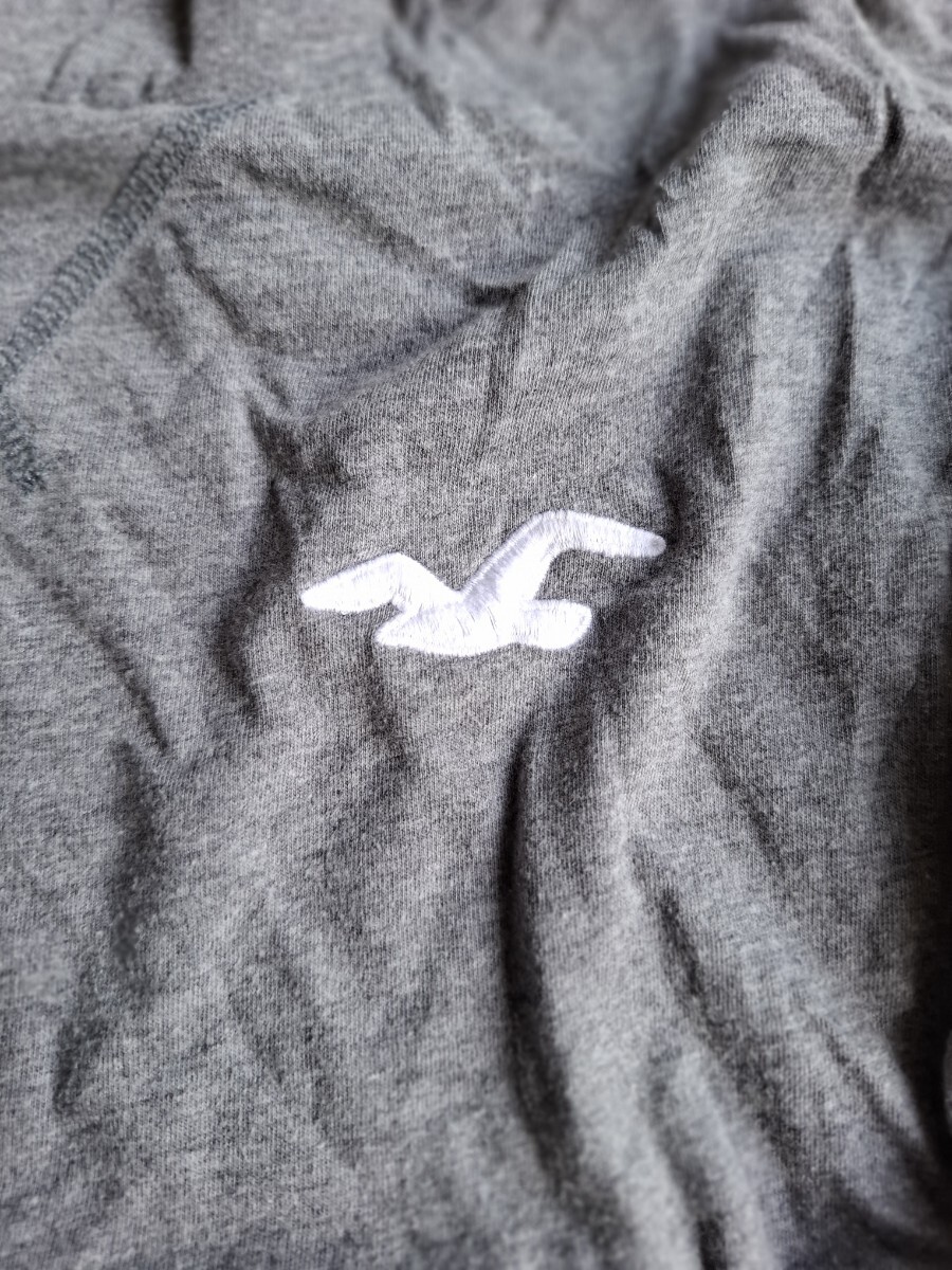 HOLLISTER　 パーカー　 カットソー　L　アメカジ　薄手　ホリスター　ネイビー　グレー
