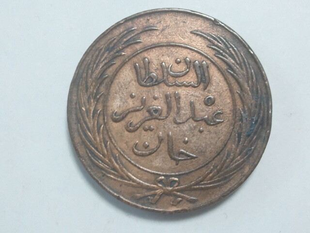 ☆☆【外国硬貨・世界の貨幣・古銭】オスマン帝国 チュニジア 8ハルブコイン（1/2）1281年/アンティーク コイン 希少 レアコイン_画像4