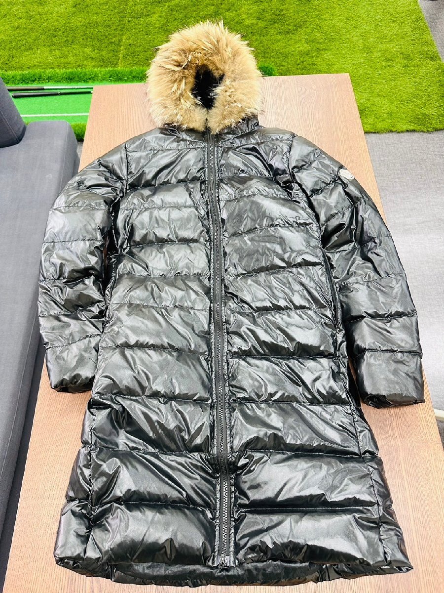 【モンクレール MONCLER 正規(guī)品 ダウンジャケット ロングコート ベルト付き レディース ナイロン 古著】中古品