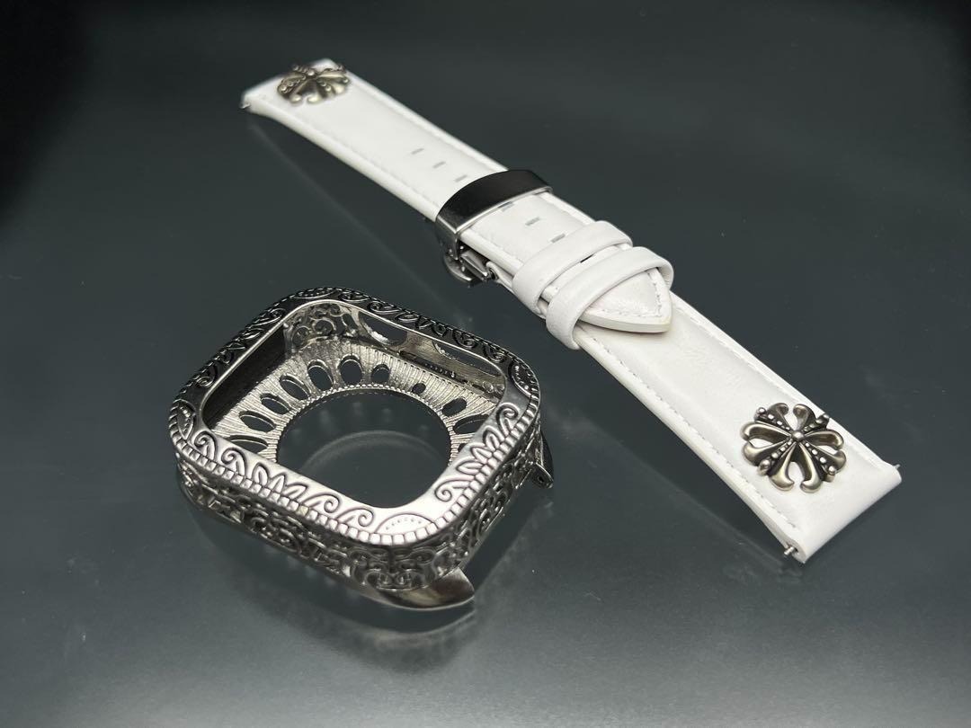 アップルウォッチ ウルトラ 49mm メタルケース x ベルト クロスチャーム_画像3