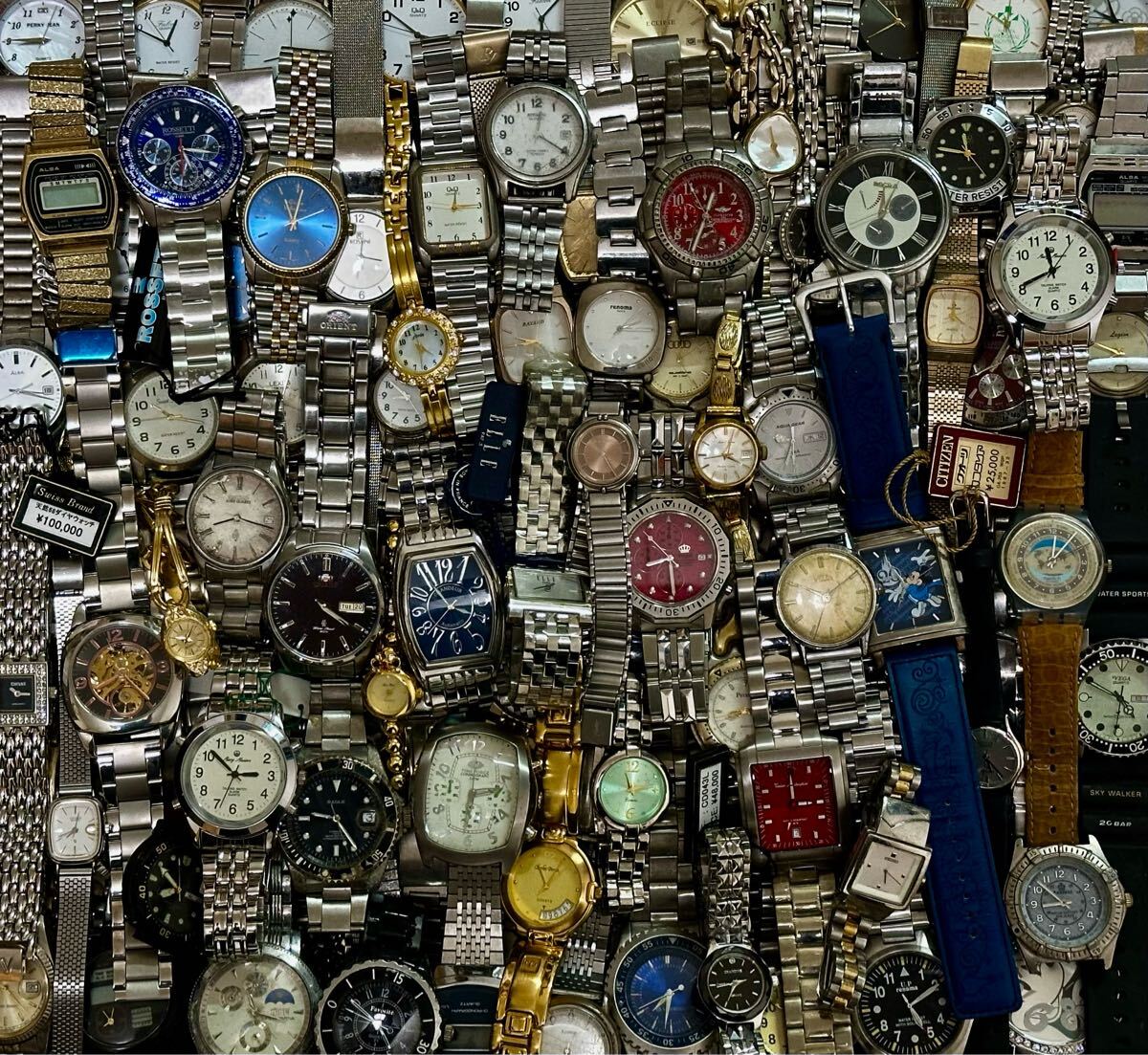 約300點(diǎn) セイコー?シチズン?カシオ 海外ブランド他 SEIKO?CITIZEN?CASIO 大量腕時(shí)計(jì) まとめ売り ジャンク 、、a