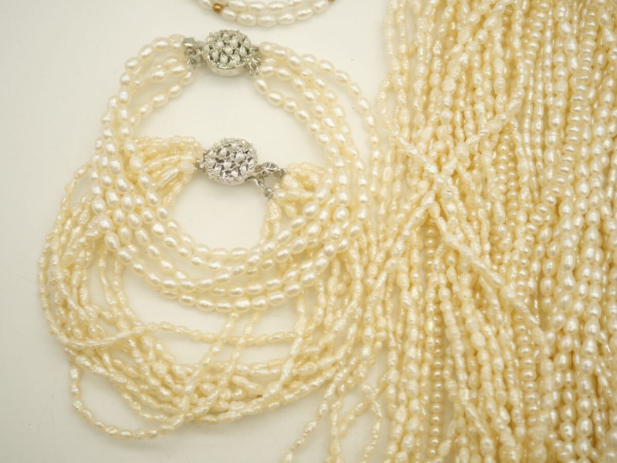【A43】★60サイズ 淡水パール バロックパール 真珠 ネックレス など SILVER シルバー 含む アクセサリー 大量 まとめ売り まとめ TIA