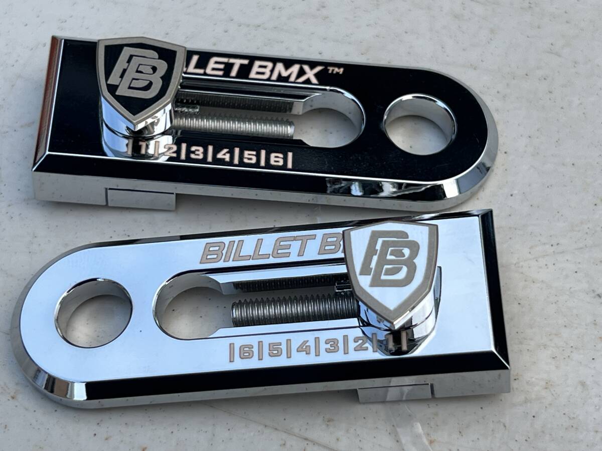 USA Billet BMX チェーンテンショナー 3/8インチ 10mm アクセル クローム鍍金 左右 USDM BMX MTB GT KUWAHARA 國內(nèi)在庫 即納